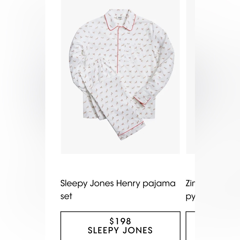 Sleepy jones henry pajama set deer print